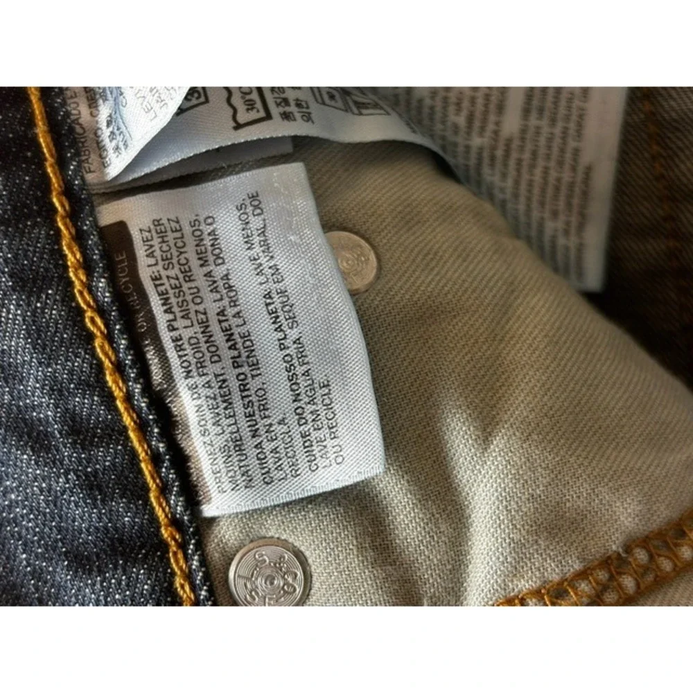 Levi's 514 Jeans Mens W34‎ L34 Straight Fit Medium Wash Denim Sandblasted Y2K